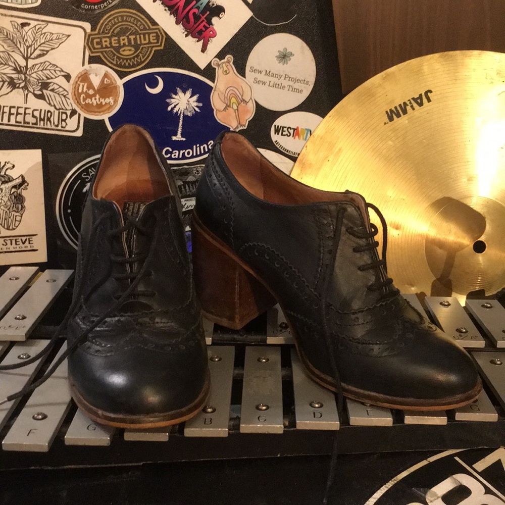 Wooden Heeled British Oxfords